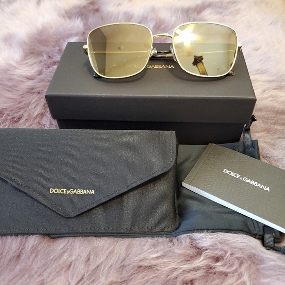 𝅺DOCLE & Gabbana 58mm mirror square sunglasses NWT - Picture 1 of 6